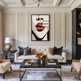 Red Lips Typography Pop Art Wall Decor – SO WHAT?! Speech Bubble