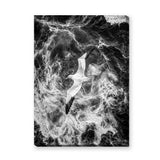 Seabird Ocean Coastal Wall Decor – Black and White Wave Photography