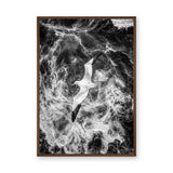 Seabird Ocean Coastal Wall Decor – Black and White Wave Photography
