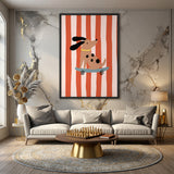 Skateboarding Dog Kids Wall Art Poster – Playful Retro Animal Print