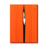 Tuxedo Man Minimalist Wall Art Poster – Orange Curtain Spy Portrait
