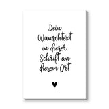 Typography Minimalist Wall Art Print – German Handwritten Quote With Heart