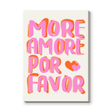 Typography Pop-Art Wall Art Poster – More Amore Por Favor Quote Print