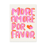 Typography Pop-Art Wall Art Poster – More Amore Por Favor Quote Print