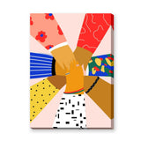 Unity Hands Modern Wall Art Poster – Colorful Diversity Illustration