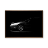 Volvo 480 Modern Wall Art Print – Low-Key Black-and-White Car Profile