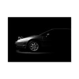Volvo 480 Modern Wall Art Print – Low-Key Black-and-White Car Profile