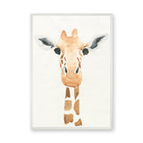 Watercolor Giraffe Kids Wall Art Print – Soft Safari Nursery Animal Print