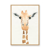 Watercolor Giraffe Kids Wall Art Print – Soft Safari Nursery Animal Print