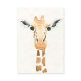 Watercolor Giraffe Kids Wall Art Print – Soft Safari Nursery Animal Print