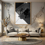 Wild Cat Photography Modern Wall Art Poster – Black Panther and Jaguar Duo
