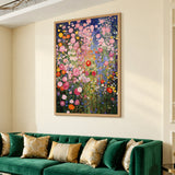 Wildflower Garden Botanical Wall Art Print – Colorful Floral Painting