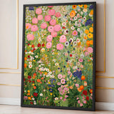 Wildflower Meadow Botanical Wall Art Print – Colorful Painted Floral Field