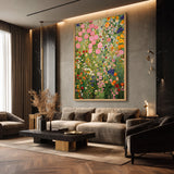 Wildflower Meadow Botanical Wall Art Print – Colorful Painted Floral Field