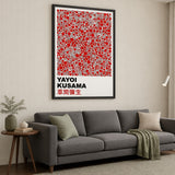 Yayoi Kusama Abstract Pop-Art Wall Art Print – Red Dot Typography Print