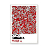 Yayoi Kusama Abstract Pop-Art Wall Art Print – Red Dot Typography Print