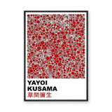 Yayoi Kusama Abstract Pop-Art Wall Art Print – Red Dot Typography Print