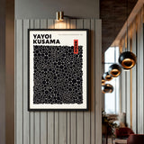 Yayoi Kusama Dots Typography Wall Decor – Black Polka Dot Exhibition Print
