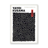 Yayoi Kusama Dots Typography Wall Decor – Black Polka Dot Exhibition Print