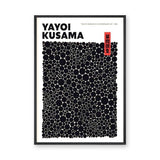 Yayoi Kusama Dots Typography Wall Decor – Black Polka Dot Exhibition Print