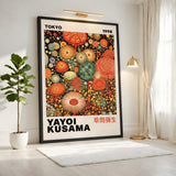 Yayoi Kusama Tokyo Maximalist Wall Art Print – Polka-Dot Floral Print